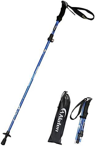 A ALAFEN Aluminum Collapsible Ultralight Travel Trekking Hiking Pole for Men and Women
