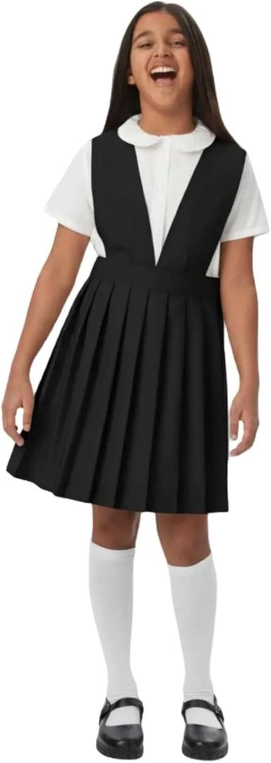 French Toast Girls' V-Neck Jumper (Black)