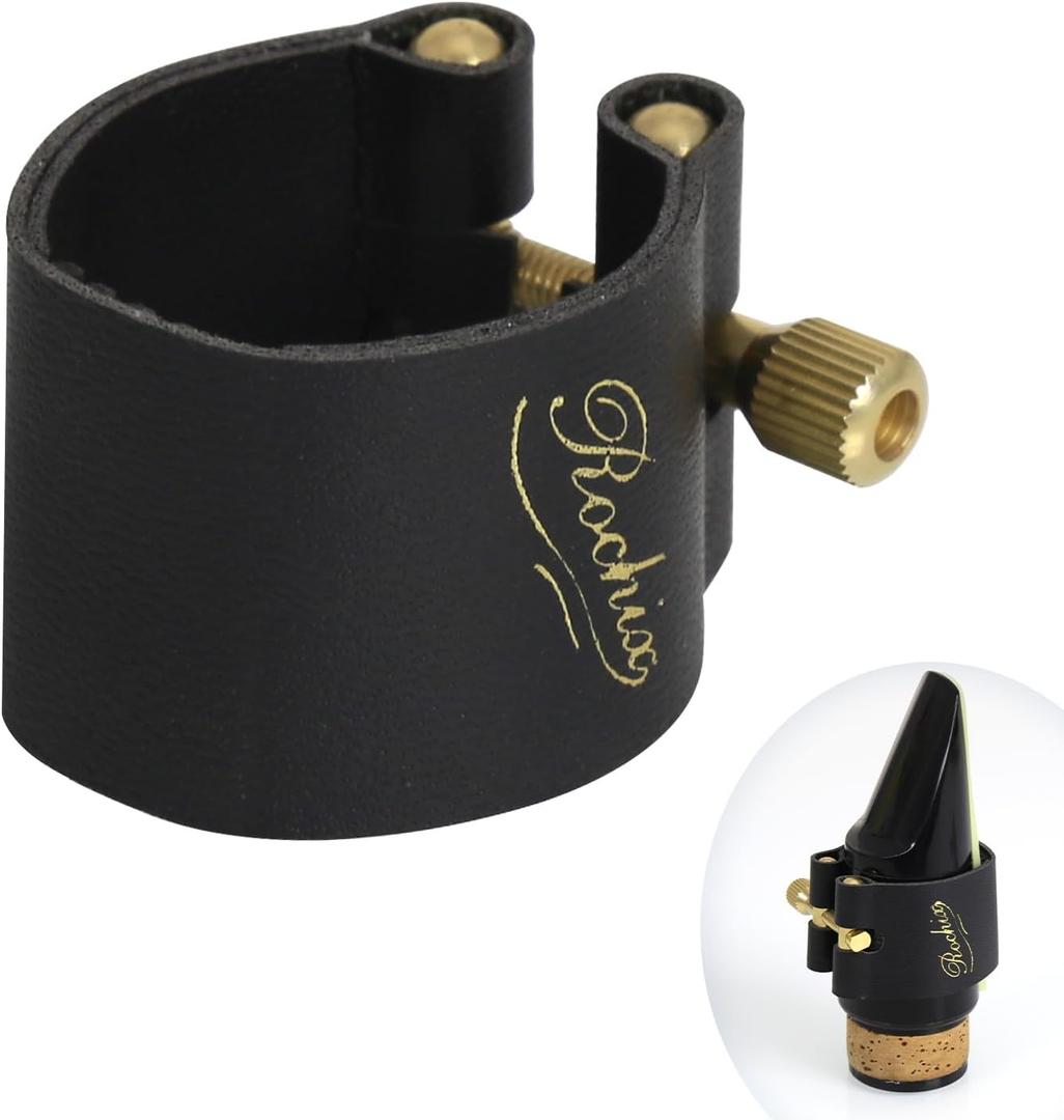 Leather Ligature for Bass Clarinet Mouthpiece (bass clarinet leather ligature)