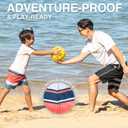 Kanu Surf Boys' Avalon Quick Dry UPF 50+ Beach Swim Trunk (3T, Avalon Navy/Red)