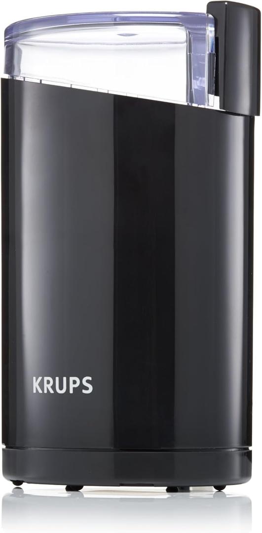 KRUPS Precision Electric Coffee Grinders, 3 oz Capacity, 200W Motor, Stainless Steel Blades for Uniform Grinding of Beans, Herb and Nuts, Coffee and Spice Grinder Electric (Black)