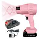 Cordless Leaf Blower Fusihwa 21v Battery 300m³/h 80km/h Pink
