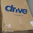 Drive Medical 10257BL-1 4 Wheel Rollator Walker With Seat, Steel Rolling Walker, Height Adjustable, 7.5" Wheels, Removable Back Support, 300 Pound Weight Capacity, Blue