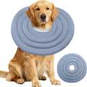 IDOMIK Dog Recovery Collar, Waterproof Soft Dog Cone After Surgery, Comfy Protective Elizabethan Collar Alternative for Dogs Cats, Adjustable Pet Neck Donut Cone Anti-Licking Biting Wounds,Blue,3XL