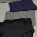 TANSTC Period Underwear for Women Heavy Flow Leakproof Menstrual Panties Postpartum Hipster Briefs 3 Pack (Medium, Black Blue Grey)