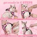 rabbitgoo Cat Harness and Leash for Walking, Escape Proof Soft Adjustable Vest Harnesses for Cats, Easy Control Breathable Reflective Strips Jacket, Pink, XXS