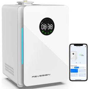 HVAC Scent Diffuser Whole House, Waterless Cold Air Diffuser, Hotel Scent Diffuser, Scent Air Machine for Home, Aromatherapy Essential Oil Diffuser Coverage 3000 Sq. Ft.,Diffuser for Large Room -White