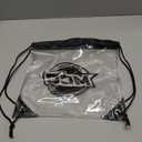 Small drawstring bag, clear bag, black straps, logo, 10 pack