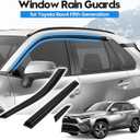 RAV4 Rain Guards - Window Visors for Toyota RAV4 2019-2025, Out-Channel Side Window Rain Guards for RAV4 Accessories, 6PCS, Black, Car Accessories