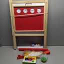 Easel for Kids,Adjustable Wooden Art Easel for Kids,114+ Art Supplies,Double Sided Magnetic Chalkboard and White Board for Kid,Drawing and Painting for Aged 2-4,5-7,8-12,2 Paper Rolls