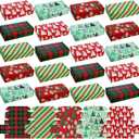 Zhanmai 25 Pcs Christmas Shipping Gift Boxes Small Holiday Mailing Cardboard Gifts Boxes Christmas Shipping Packaging Cases for Wrapping Holiday Goodie Present(4 x 8 x 2 Inch,Classic Style)