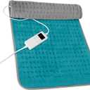 Electric Heating Pad for Back Pain Relief, Large Heating Pads for Body Muscle Pain Cramps Relief, 6 Heating & 4 Timer Setting, Machine Washable, Gift for Grandparents(17'' x 33'') (Cyan)