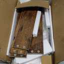 Wood Display Risers, 4 Tier 13.4IN Perfume Organizer Shelf with Metal Legs, Large Wooden Cupcake Stand Holder, Display Shelf Stand for Figures, Party, Makeup, Dessert Shelves for Party, Rustic Brown