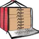 Large Pizza Delivery Bag Insulated 24"x 24" x14", Red Pizza Warmer Bag for Food Delivery, Pizza Carrier Insulated Bags Keep Your Pizza Hot and Fresh, Perfect for Deliveries and Personal Use