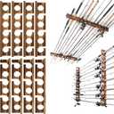 Ghosthorn Holds Up to 24 Rods Fishing Pole Rod Racks Wall or Ceiling Mounted Fishing Pole Rod Holders for Garage Storage Organizer Fishing Gear Equipment for Men Women