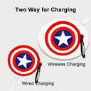 2 x Cute Case Cover Compatible with AirPods 3rd with Carabiner Keychain Hook,Funny Unique 3D Soft Silicone Shockproof Protective Skin Case Cover for Airpod 3rd Case-Shield