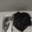 YESSA Flapper Dresses 1920s Gatsby Dress for Women Roaring 20s Costumes Fringed Sequin Cocktail Dress with 20s Accessories (Black) L