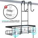 Aitatty Over the Door Shower Caddy Hanging: Black Rustproof Shower Organizer over the Door - No Drilling Bathroom Rack for Inside