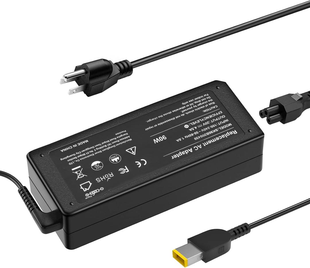 90W/65W USB Laptop Adapter Charger for Lenovo Thinkpad X1 Carbon T440 T440S T440p T540p T450s T550 L440 L450 L460 L470 X250 X240 X260,Ideapad Z510 S210 U430 Z410,Essential G500 G505s G510 Power Cord