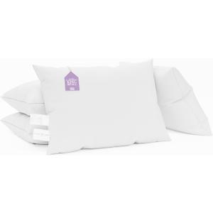 Comfortable Pillows 20x36 Set of 4 King Size Inserts Pillows Made in USA Bed Pillow 20 x 36 sham Inserts for Sleeping Pillow Insert by Looms and Linens for Bedroom