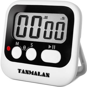 Easy to USE, Digital Kitchen Timer, Magnetic Timer,Tanmalan(Black,1 Pack)