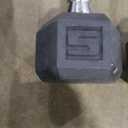 Rubber Coated Dumbbell Weight Set, 20lbs and 5lbs