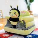 Baby Support Seat, Cute Baby Sofa Chair for Sitting Up, Comfy Plush Infant Seats (Honeybee,W17.5 x H17.5)