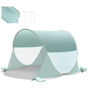 ISILER Pop Up Beach Tent, Portable Outdoor Shade Tent, UPF 50+ Beach Shelter, Easy Setup Windproof Waterproof Canopy