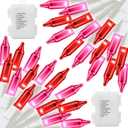 100 LED 2 Pack Red Pink Valentines Day Lights, 17.4Ft Battery Operated Mini String Lights with 8 Modes & Timer Waterproof Lights for Patio Garden Party Wedding Valentine's Day Decorations
