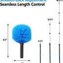 23FT High Reach Cobweb Duster with Extension Pole, Spider Web Brush with Lightweight 4-16.5 ft Telescoping Pole, Soft Bristles Webster Cobweb Duster for Outdoor Indoor Cleaning