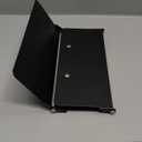 Clipboard Foldable Without Edition Cheat Charts, 3 Layers Aluminum, Nurse Board w/Low Profile Clip&Pen Clip Pocket, Black