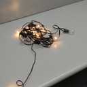 Outdoor String Lights 25 Feet G40 LED Patio Lights, Plug-in, 13 Plastic Edison Bulbs(1 Spare), Waterproof Connectable Hanging Light for Backyard Porch Balcony Party Decor, E12 Base, Black