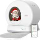 MeoWant Self-Cleaning Cat Litter Box, Integrated Safety Protection Automatic Cat Litter Box for Multi Cats, Extra Large/Odor Removal/APP Control Smart Cat Litter Box with Mat & Liner