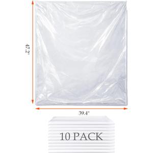Clear Engine Storage Cover Bags, Extra-Thick Heavy-Duty Transparent PE Protective Covers for Engine Storage and Workshop Use, 5-Pack or 10-Pack, 39.4 x 47.2 in & 55.1 x 55.1 in