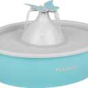 PetSafe Butterfly Cat Water Fountain with Pump & Filters - Cute Water Dispenser with 50 oz Capacity - Pump & Filters Keep Water Clean & Fresh - Filter Contains 2X More Carbon Than Other Brands