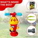 Water Sprinklers Outdoor Toy for Kids, Fire Hydrant Toddler Play Equipment Outside Activities for Backyard Lawn Attaches to Garden Hose Splashing Fun Toys for 3 4 5 6 7 8 Year Old Boys Girls Gifts