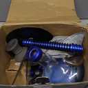 Hookah Set with Everything Accessories Silicone Hose Bowl Coal Tongs Mouth Tips Chimney Screen Diffuser,Glass Shisha Hookahs Set Complete Aluminum Stem Hooka Smoking Blue
