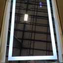 Niccy 32" x 20" LED Bathroom Mirror with Lights, Backlit and Front Lit, Lighted Vanity Mirror for Wall with 3 Colors, Anti-Fog, Shatter-Proof, Memory for Bedroom, Horizontal/Vertical