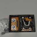 BRRRRT 1/64 RC Forklift Toy 7 Channel 2 Mode Mini Remote Control Forklift Truck with Rechargeable Battery, 2 in 1 Transformable Lift Fork & Hook with Lights & Sounds for Adults Kids Boys and Girls