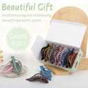 French Hair Claw Clips, 9-Pack Lay-Flat Design with Gift Box,Matte and Comfortable Hair Clips for All-Day Work, Travel,Yoga & Strong Hold for All Hair Types