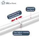 GCurtain Shower Curtain Rod No Drilling, Spring Tension Rod, 56-98 Inch, 3/4 Inch Diameter, Suction Cup on Either End, 1PCS, Brushed Nickel
