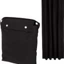 Amazon Basics Portable Blackout Curtain Shade with Suction Cups, Noise Reducing, Energy Saving, 50" W x 78"L, Black, 1-Pack