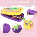 2 x Friendship Bracelet Making Kit, String Bracelets Maker Craft, Kids Jewelry Making Kit, Arts and Crafts for Kids, Christmas Birthday Gifts for Girls (Yellow Purple)