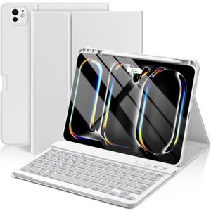 KBCASE Keyboard Case for iPad Pro 11 inch (M5/M4) 2025/2024, Detachable Bluetooth Keyboard Case for iPad Pro 11 inch M5 M4, with Pencil Holder (Gray)