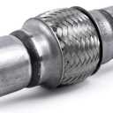 RP Remarkable Power, RK7534-2" x 4" Heavy Duty Stainless Steel Exhaust Flex Pipe 8" OL