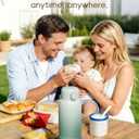 Portable Bottle Warmer for Travel, 17oz Large Capacity, 2-Min Fast Heating, Keep Warm Function, Long Battery Life, Ideal for Heating Breast Milk and Water On-the-Go, Green