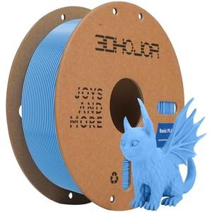 3D Printing Filament Basic PLA Filament 1.75mm 300mm/s 1kg Cardboard Spool Dimensional Accuracy +/- 0.03 mm Fit Most 3D FDM Printer-Light Blue
