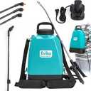 2 Gallon Backpack Electric Sprayer, Pressure Sprayer with 5 Nozzles, Professional Battery Powered Sprayer for Weed, Sterilisation, Garden and Yard, 2 Wands for Pros Removing, Degreasing or Cleaning