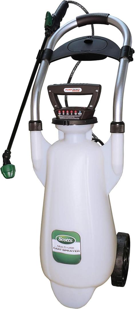 Scotts 190617 Lithium-ion Pump Zero Wheeled Sprayer, 3 Gallon, 3-Gallon, Powered Cart