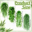 Daifunli 72 Pcs Artificial Hanging Plants Fake Hanging Ferns Plastic Fake Plant for Wall Room Garden Garland Indoor Outdoor Decor No Basket (Boston,Eucalyptus,Ivy Vine,String of Pearls)